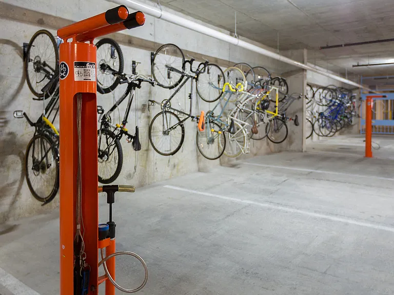 Fixation stations in the Bike Room help you keep your bike rolling.