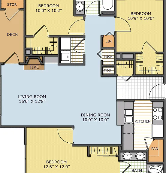 The Palmer - Classic - 2 Beds - 2 Baths - 1323 Sq. ft.