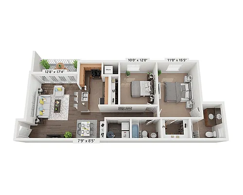 Floor plan Plan B2A
