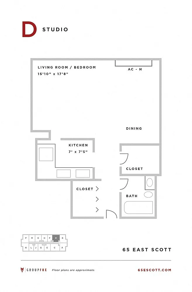 Floor plan Studio