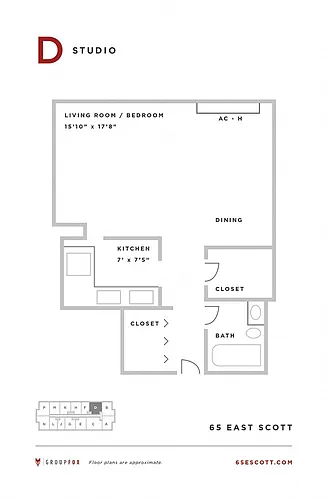 Floor plan Studio