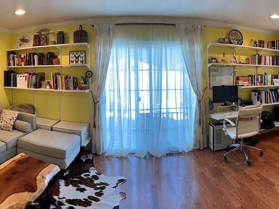 Plenty of space (and shelves) in the living room
