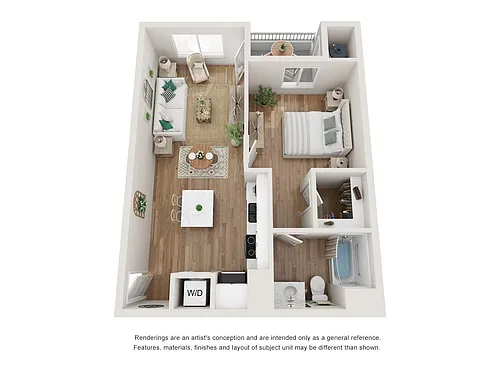 Floor plan 1x1 - Sage (a10b)