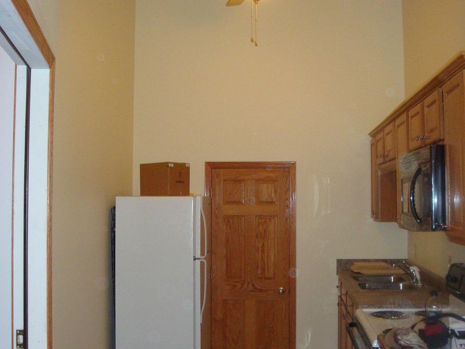 Kitchen door to storage area