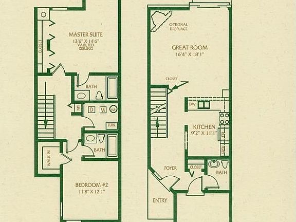 Plan does NOT show the loft between Master and 2nd bedroom