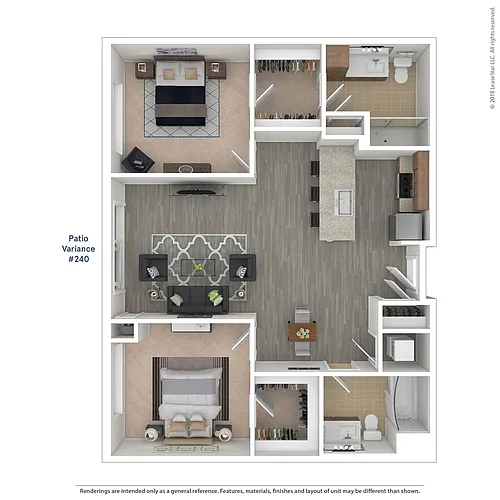 Floor plan C02 - 2 bed/2 bath