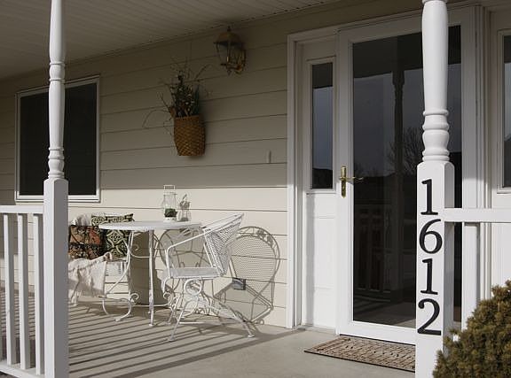 Enjoy morning coffee on the covered front porch