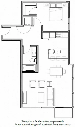 Floor plan A15 1Bed North
