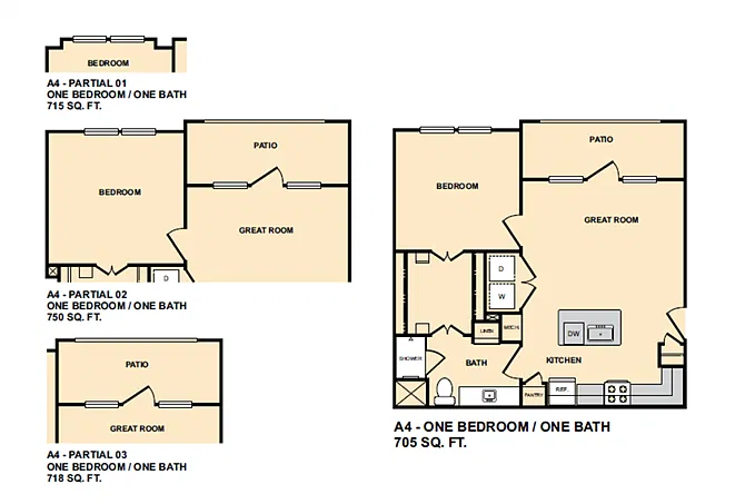 Floor plan A4 - 1 Bedroom