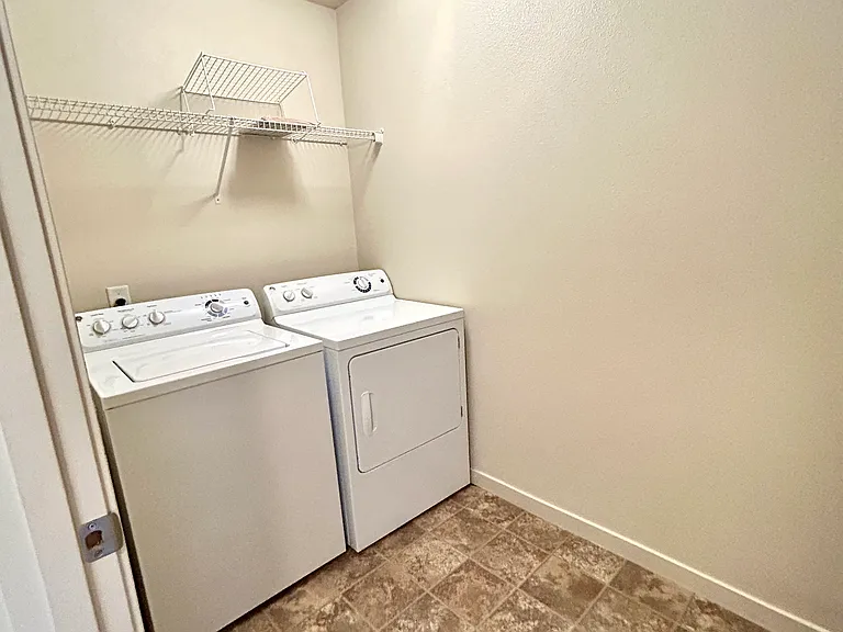 Washer & dryer included; dedicated upstairs laundry room