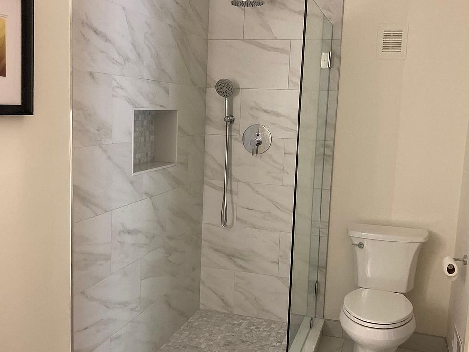 Marble Shower with Safety glass