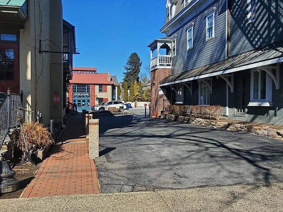 entrance to parking