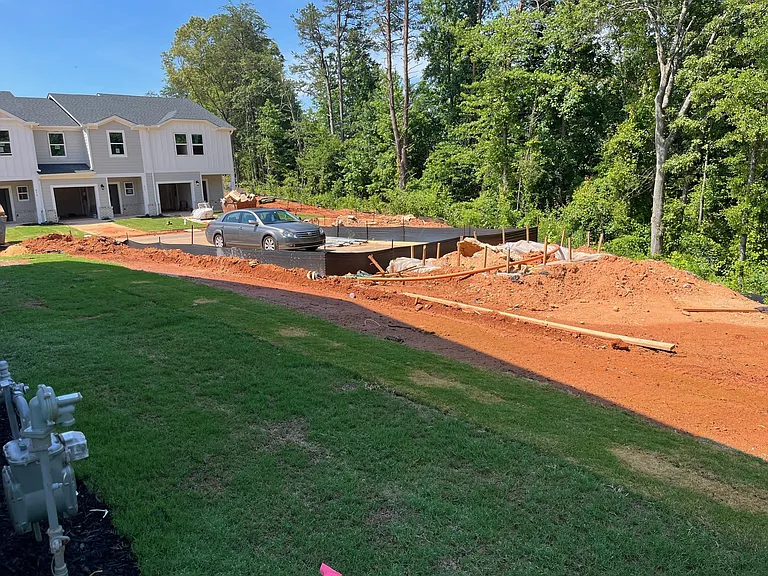 side yard. will all be sod/grass