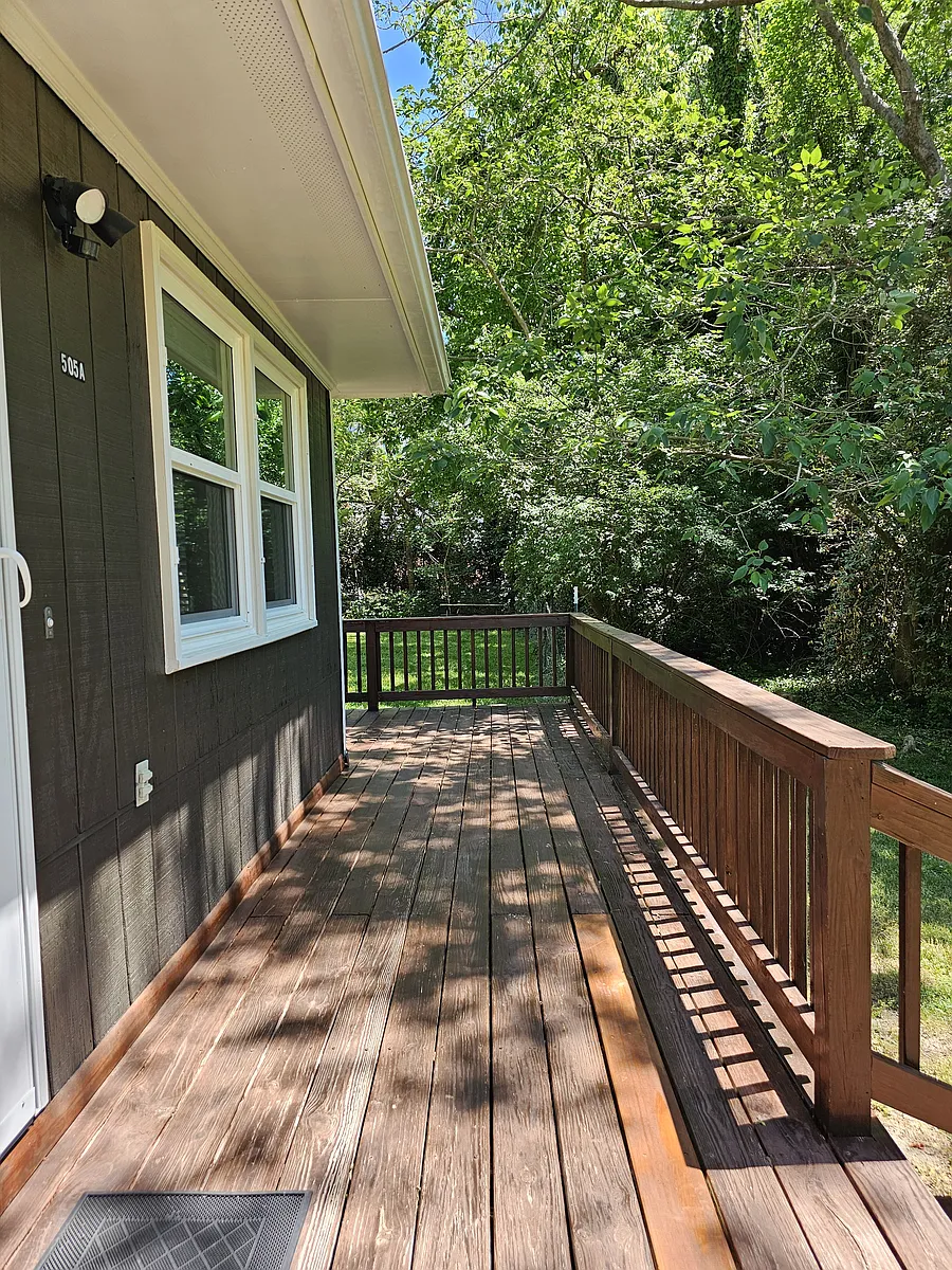 Deck at front door - 505A S Merritt Mill Rd