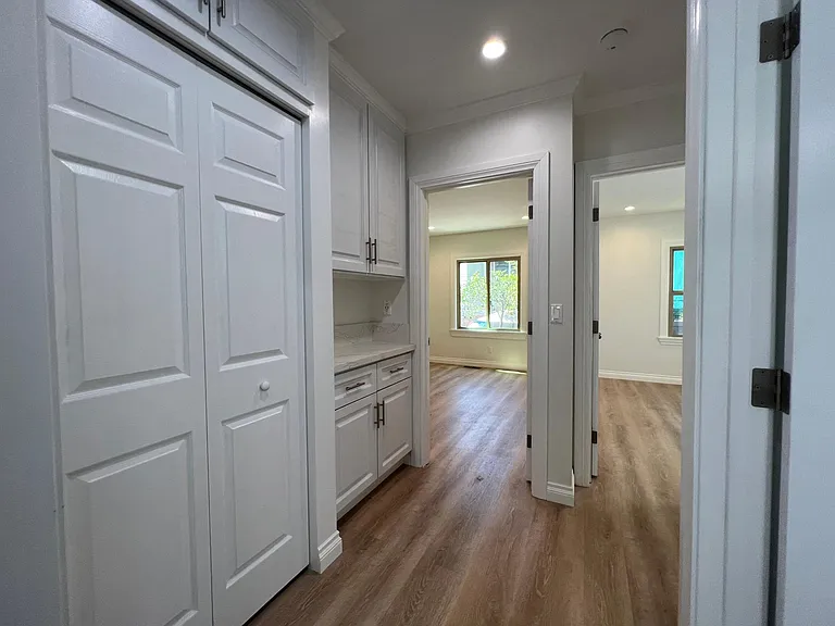 View from bathroom down Hallway.