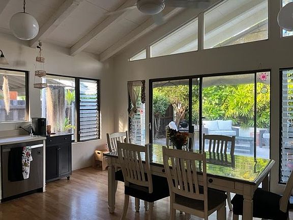 Kitchen connects with lanai