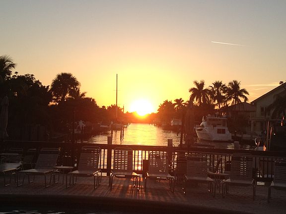 Sunsets from the pool & dock