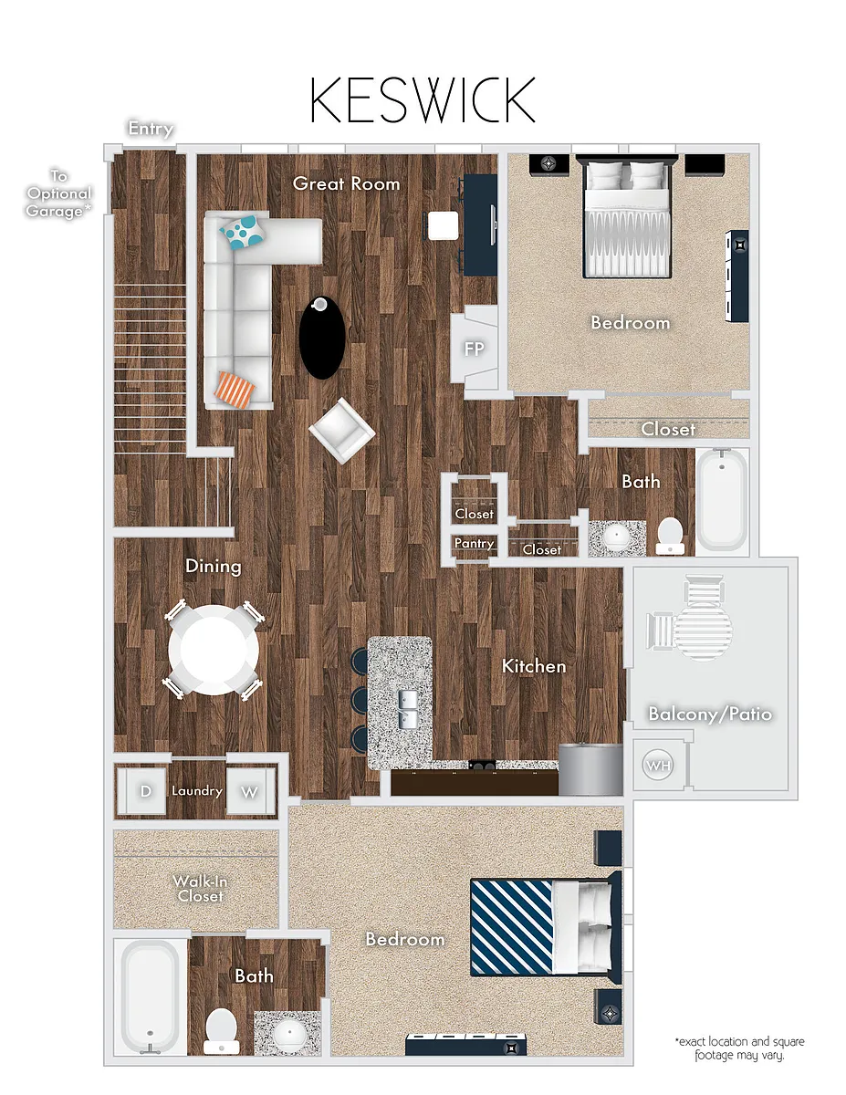 Floor plan Keswick with Garage