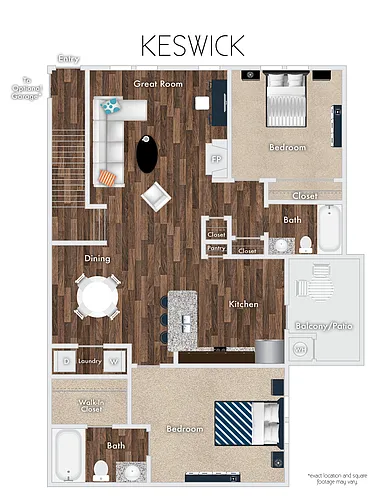 Floor plan Keswick with Garage