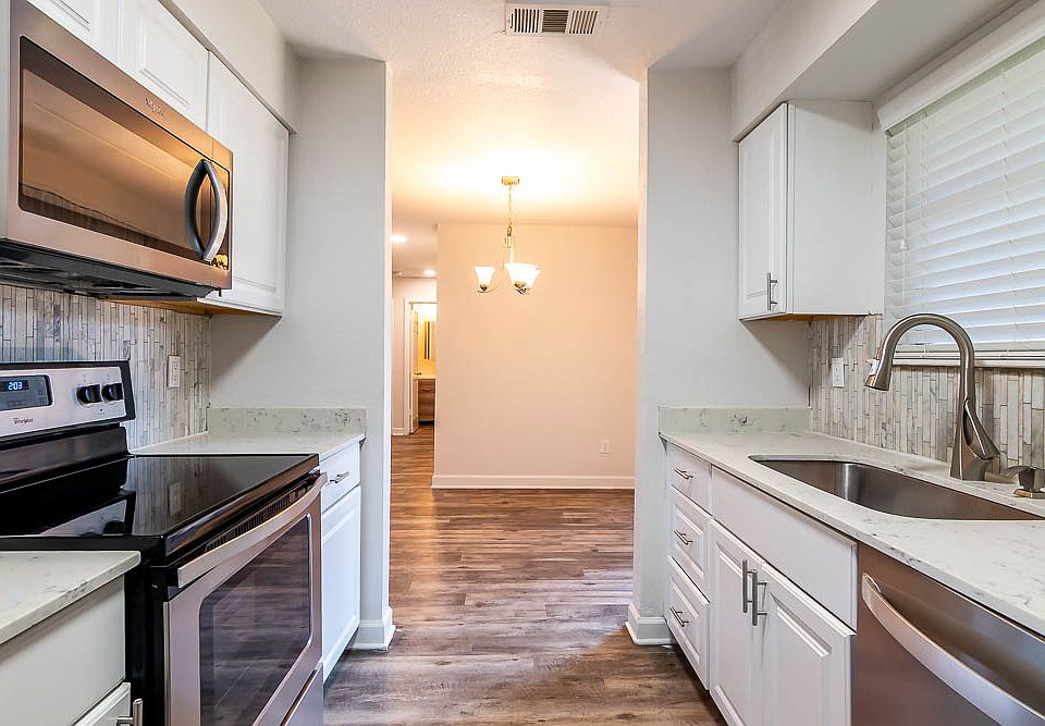 Kitchen view from one of our beautiful 2 bedroom 2 bathroom apartments!