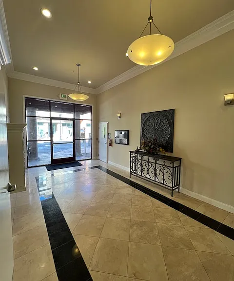 Lobby as seen looking toweards Lewis St from the elevator