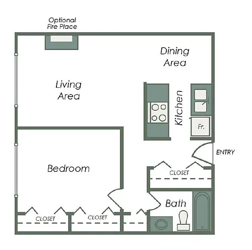 Floor plan 1 Bedroom