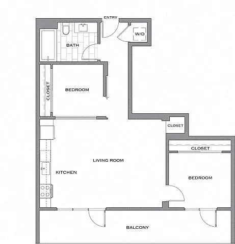 Floor plan 2A w/ Balcony