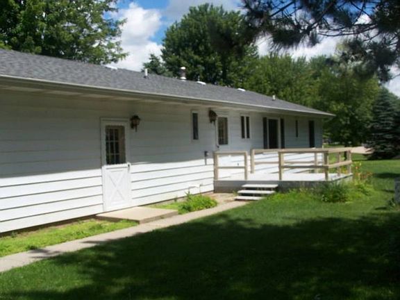 Deck off rear of home.