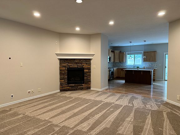 gas fireplace in living room