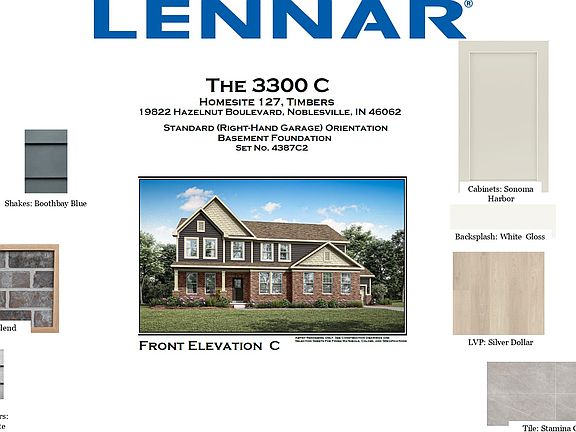 Timbers 127 3300 Color Board