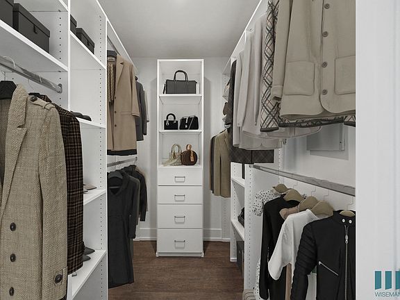 Walk-In Closet with Built-In Organizers