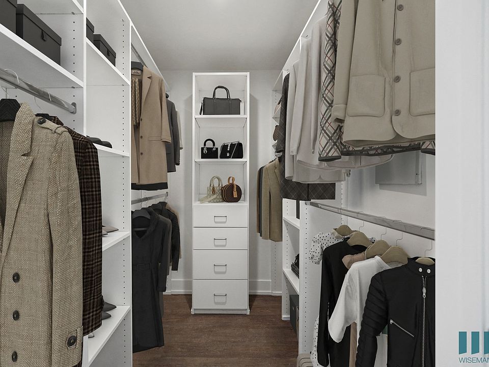 Walk-In Closet with Built-In Organizers