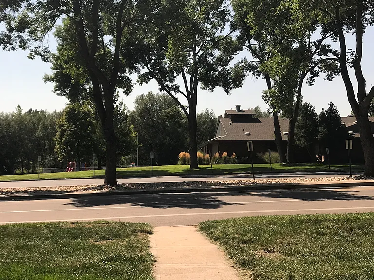 View from across the street from the front door
