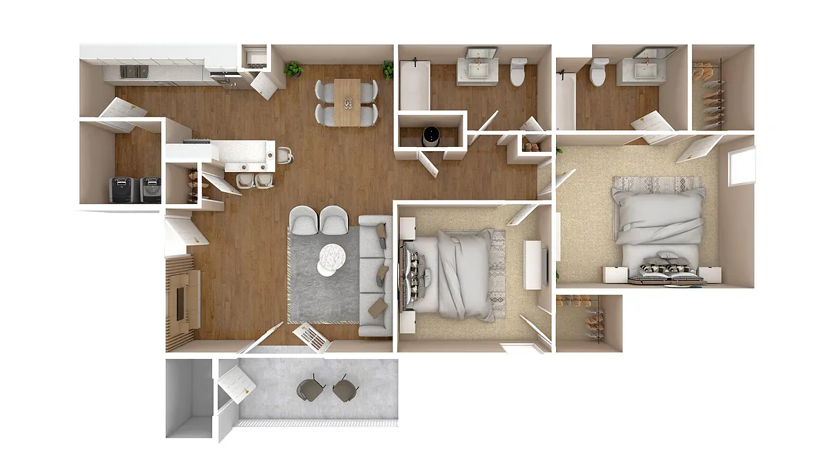 Floor plan Two Bedroom