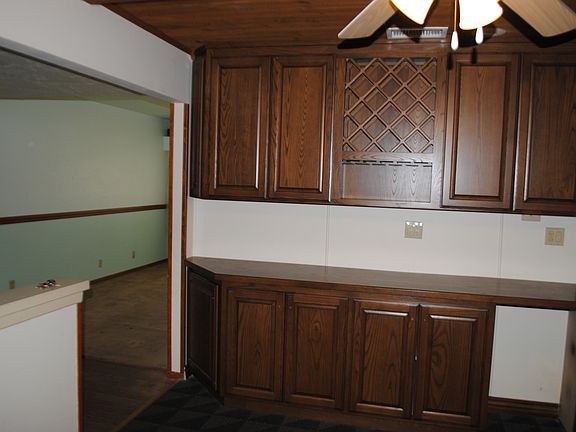 Built-in cabinetry off of kitchen