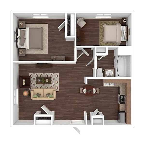 Floor plan Two Bedroom