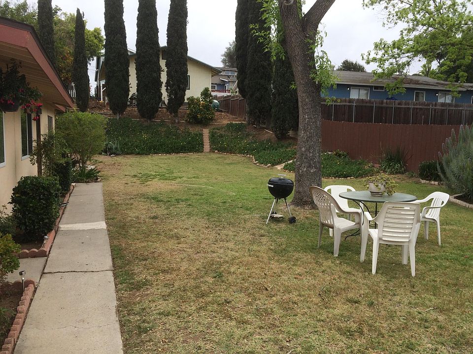 Large fenced side yard