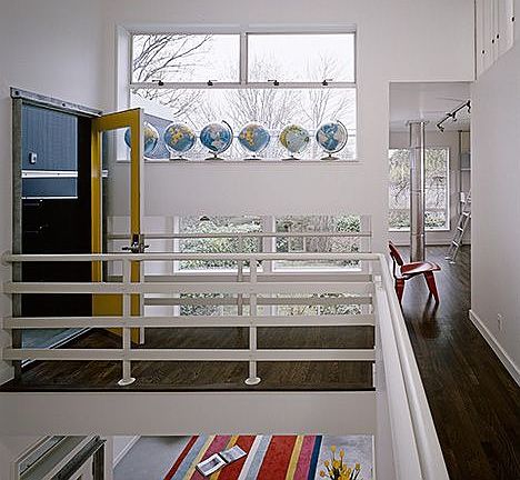 Bridge leading to upper level deck