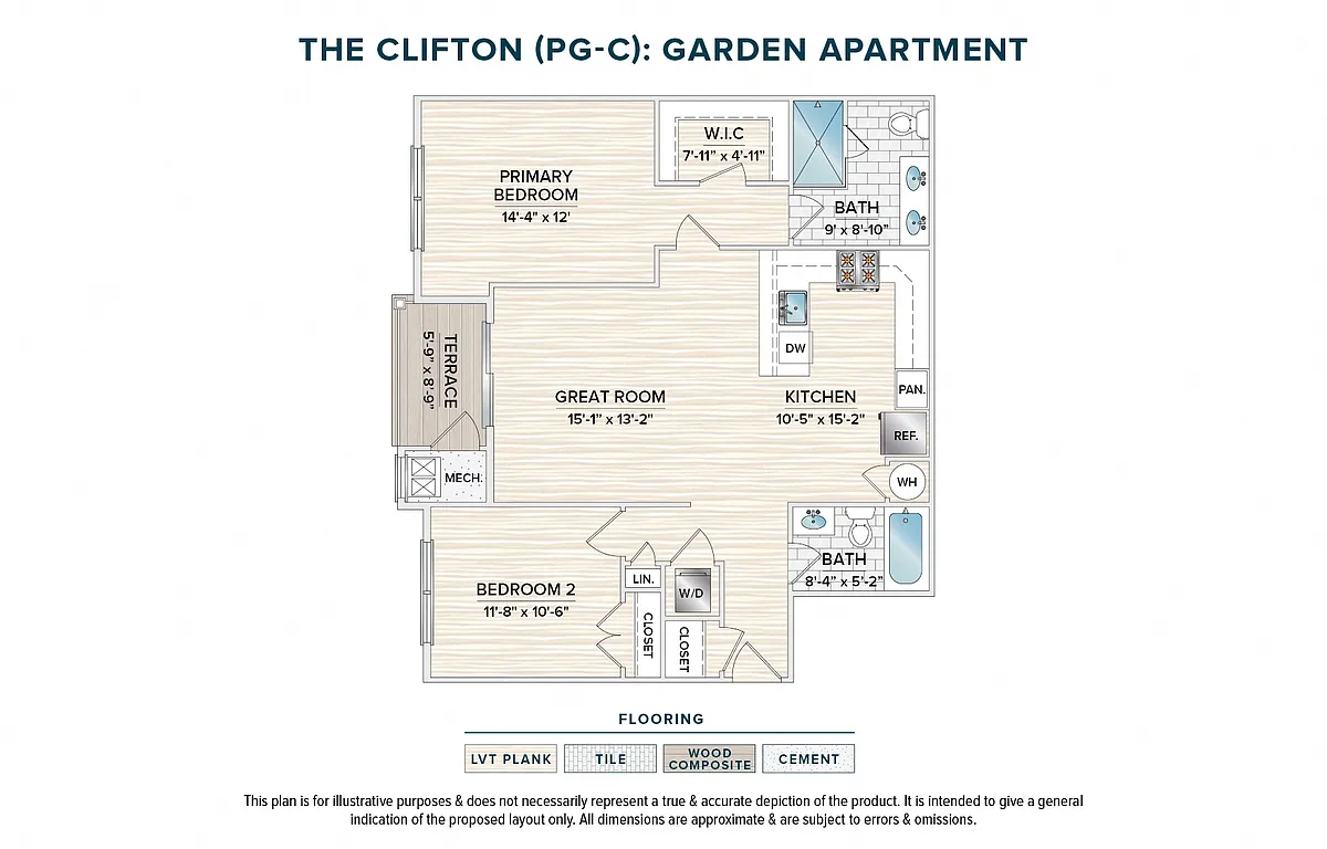 Floor plan The Clifton (PG-C)