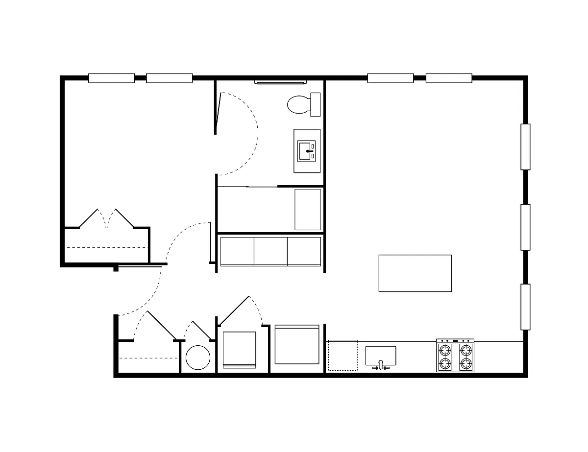 Floor plan 1 Bedroom