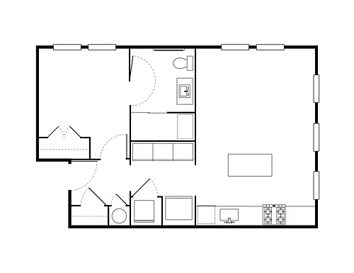 Floor plan 1 Bedroom