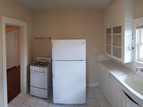 Kitchen has vintage charm yet is very functional.