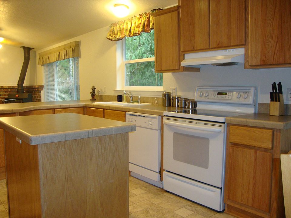 Lots of counterspace in the large, bright kitchen