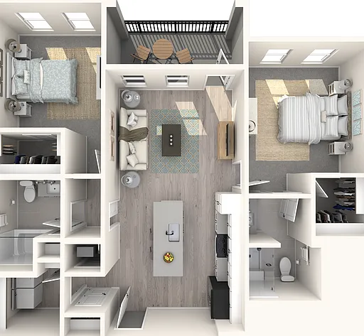 B1 floor plan The Crossing at Palm Aire