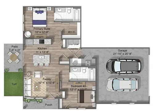 Floor plan Emily with Attached Garage
