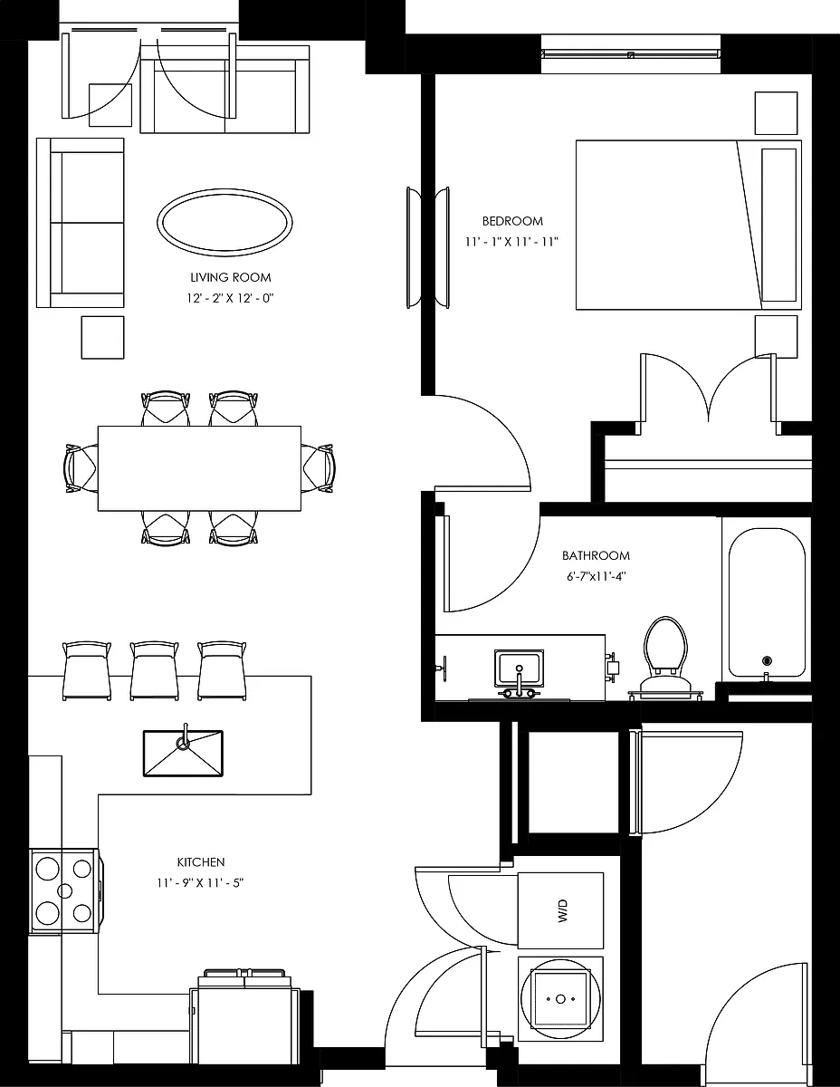 Floor plan A4 - One Bedroom