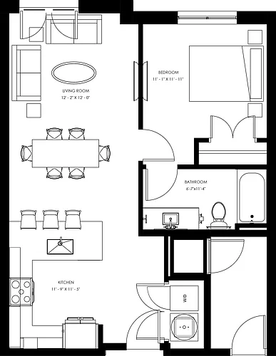 Floor plan A4 - One Bedroom