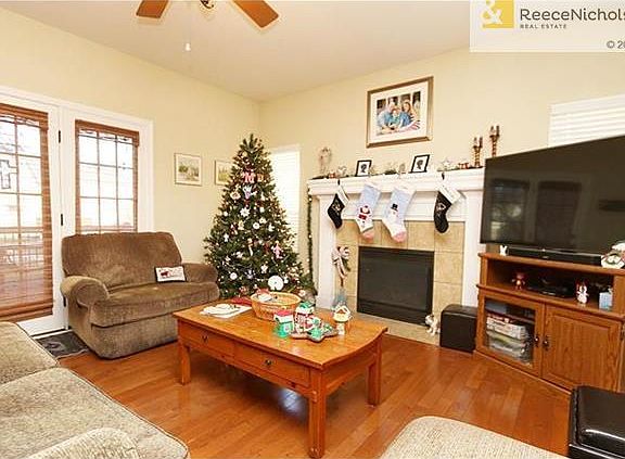 Gas Fireplace and real hardwood floors for this living room.