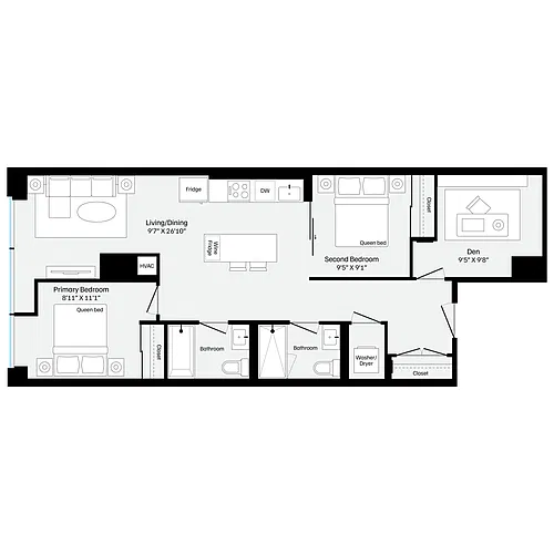 Floor plan B4 Two Bedroom
