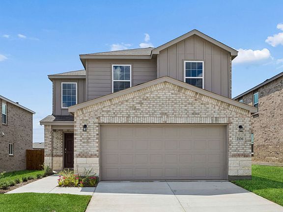 The Camelia, a 2-story new construction home with a two car garage